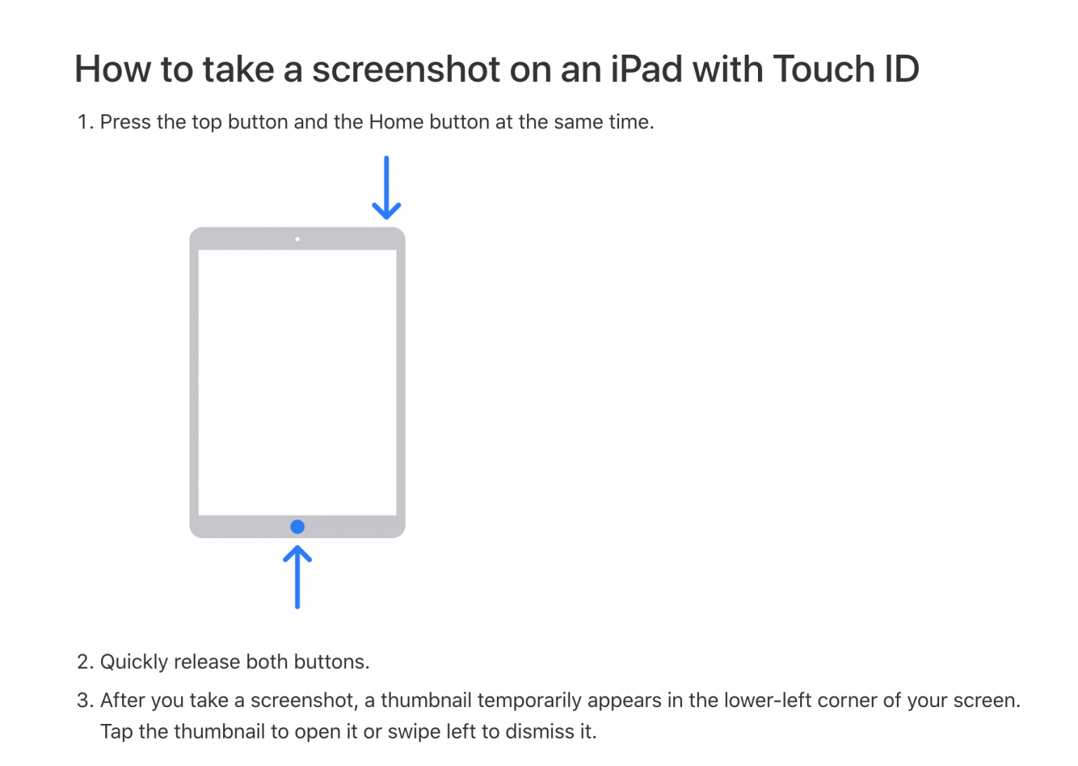 How to Screenshot on iPad